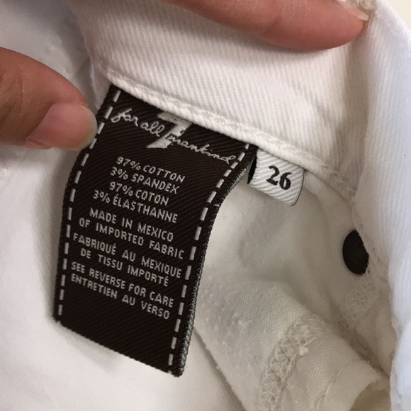 7 For All Mankind White Denim Jeans - Picture 8 of 11
